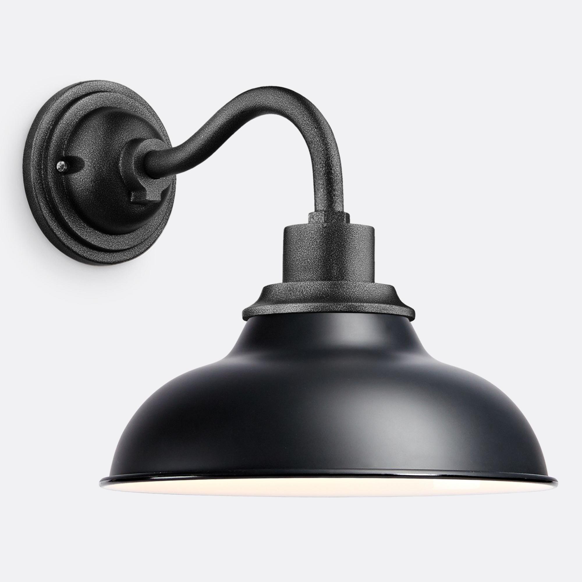 Industrial Carbon Dome Sconce | Rustic Outdoor Wall Light | PingLighting